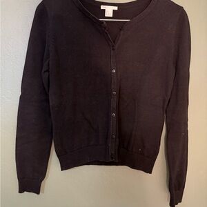 H&M Basic Black Button-Front Cardigan (Women’s S)
